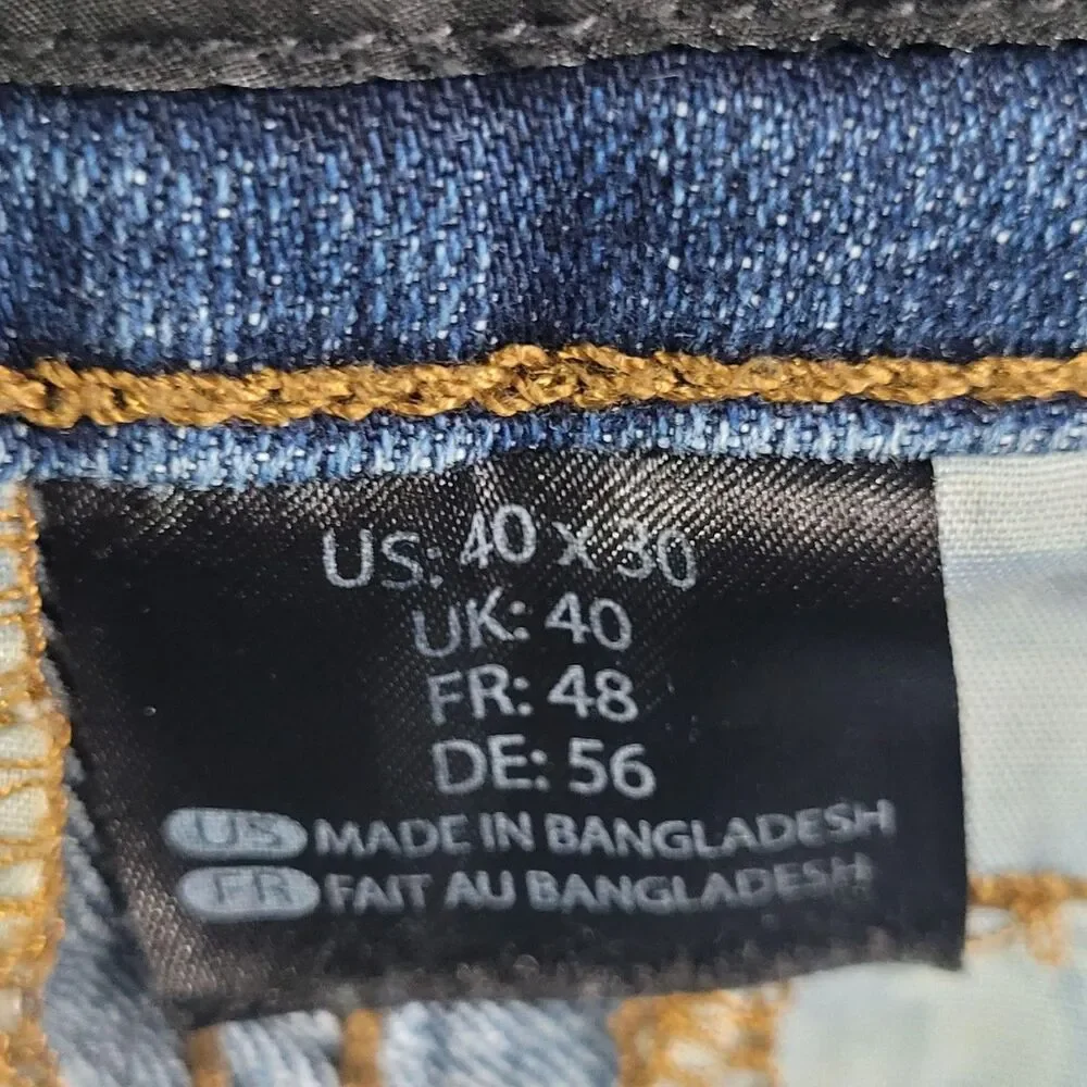 5.11 Tactical Jeans Mens 40x30 Blue Med Wash Regular Straight Zip Fly Denim